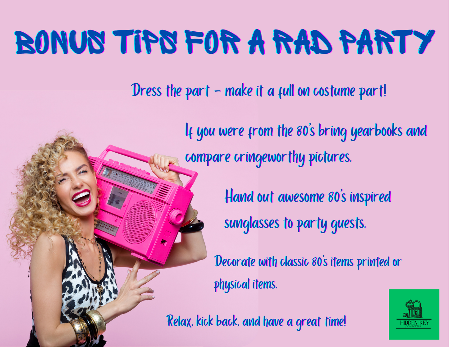 Back to the 80's - Mixtape Mayhem Printable Escape Room
