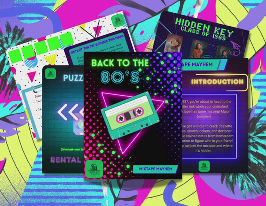 Back to the 80's - Mixtape Mayhem Printable Escape Room